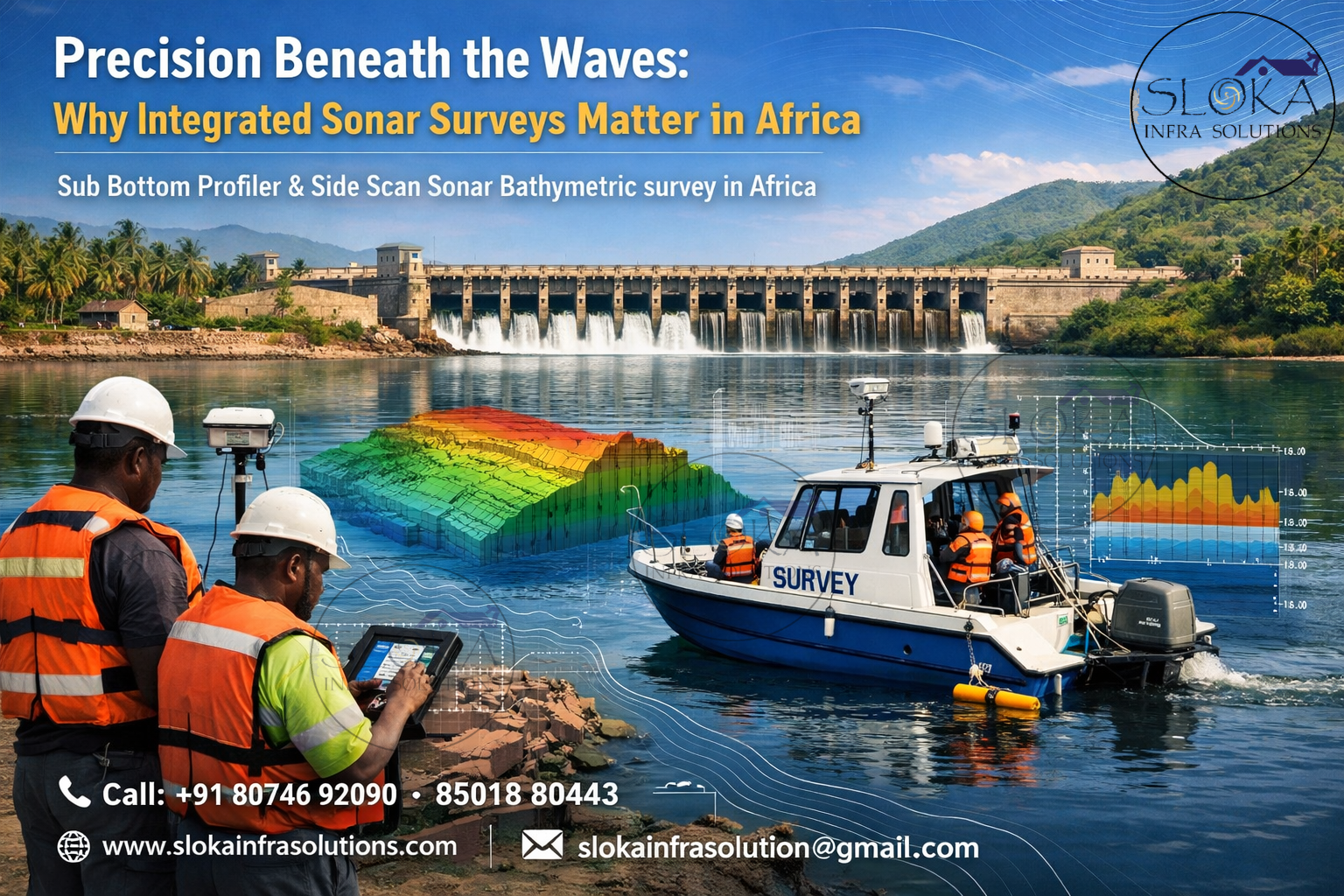 Sub Bottom Profiler & Side Scan Sonar Bathymetric surveyor in Africa